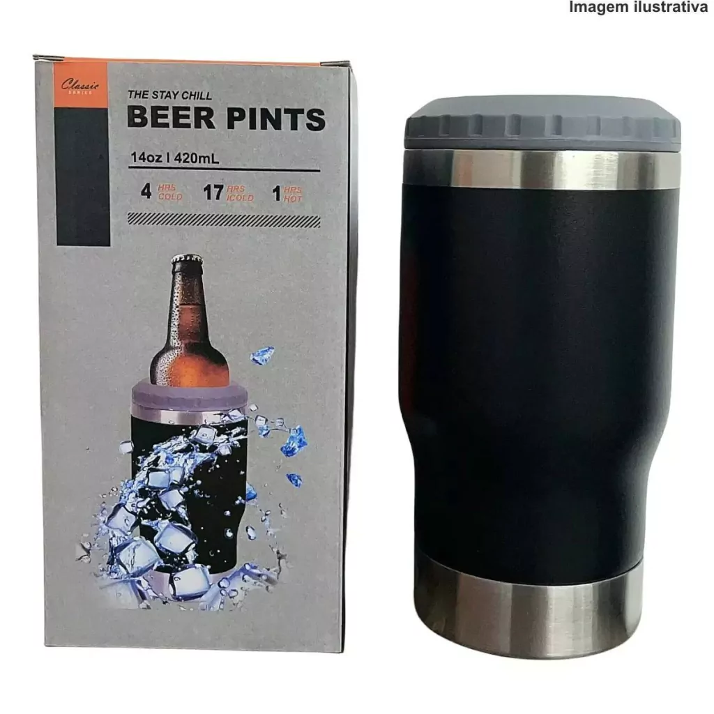 Imagem do Produto COPO TÉRMICO C/ SUPORTE LONG NECK 2 TAMPAS - Atacado e Dropshipping